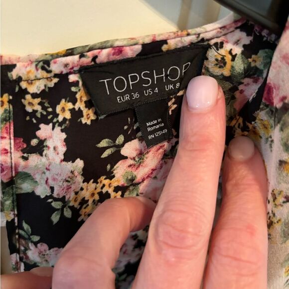 TopShop Floral Lightweight Dress size 4 - Picture 3 of 6